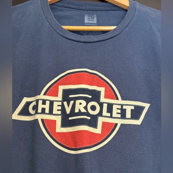 GM Blue Chevrolet Logo Men's T-Shirt - Picture 2 of 4